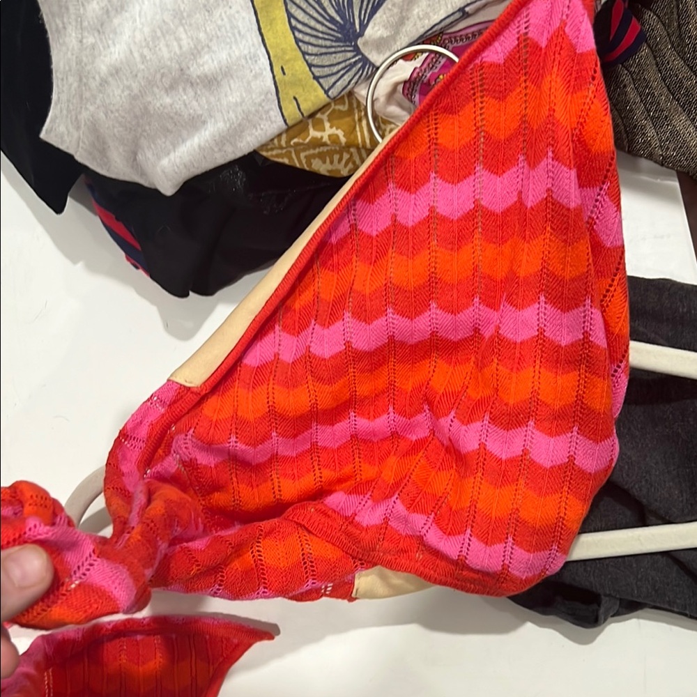 Show Me Your MuMu Pink and Orange Zigzag Jumpsuit - Picture 3 of 9